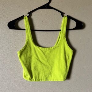 Wild Fable Women’s Bright Lime Green Cropped Tank Top XS